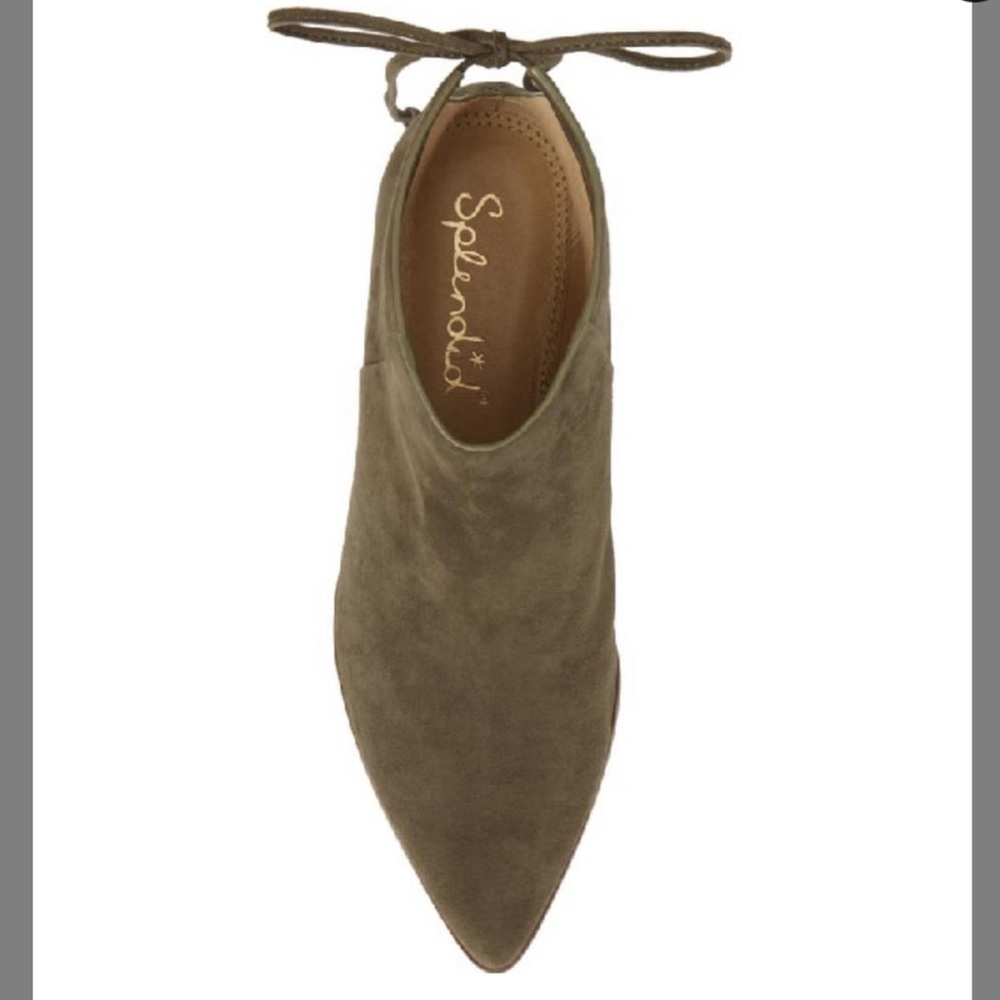 Splendid Olive Niva Pointed Toe Leather Suede Boots/Booties